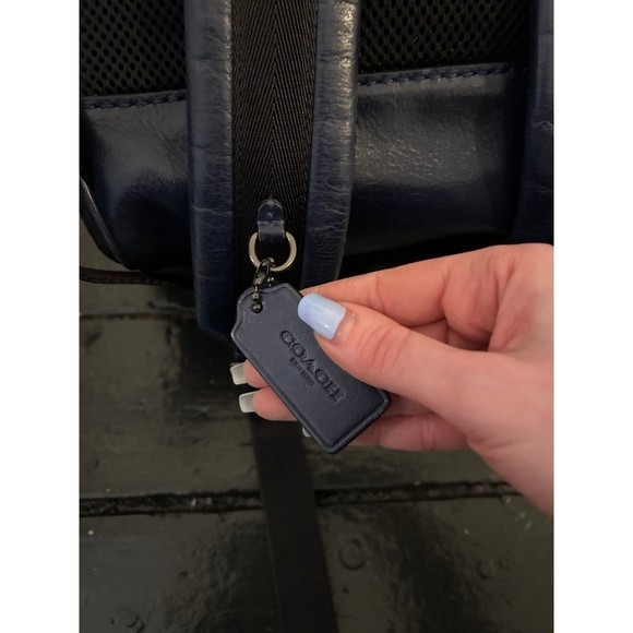 Coach Academy Backpack Leather & Suede with Studs in Midnight - Picture 8 of 8